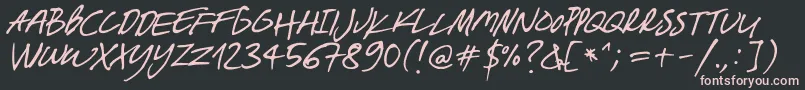 BreakawayOpentype Font – Pink Fonts on Black Background