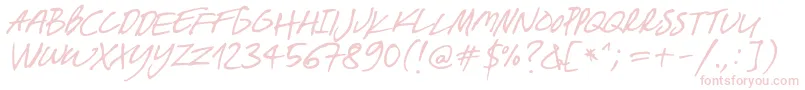 Шрифт BreakawayOpentype – розовые шрифты на белом фоне