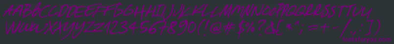 BreakawayOpentype-fontti – violetit fontit mustalla taustalla