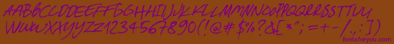 Шрифт BreakawayOpentype – фиолетовые шрифты на коричневом фоне