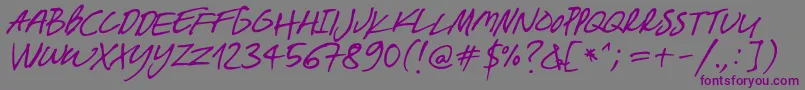 Шрифт BreakawayOpentype – фиолетовые шрифты на сером фоне
