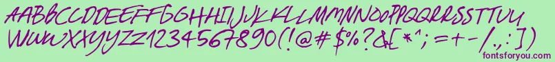 Шрифт BreakawayOpentype – фиолетовые шрифты на зелёном фоне