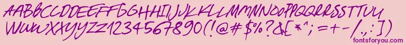 Шрифт BreakawayOpentype – фиолетовые шрифты на розовом фоне