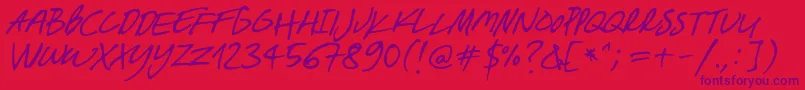 BreakawayOpentype Font – Purple Fonts on Red Background