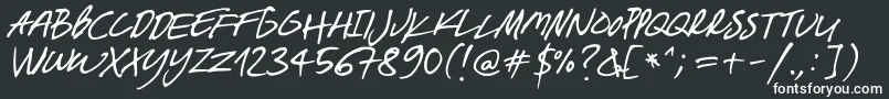 Шрифт BreakawayOpentype – белые шрифты на чёрном фоне