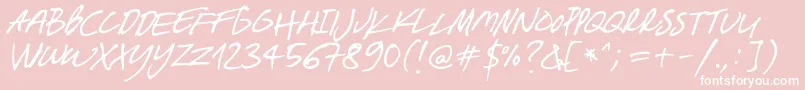フォントBreakawayOpentype – ピンクの背景に白い文字