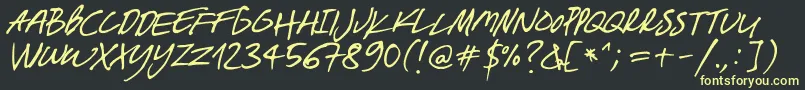 Шрифт BreakawayOpentype – жёлтые шрифты на чёрном фоне