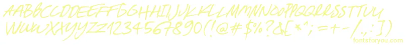 BreakawayOpentype Font – Yellow Fonts on White Background