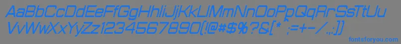ProbertCondensedItalic Font – Blue Fonts on Gray Background