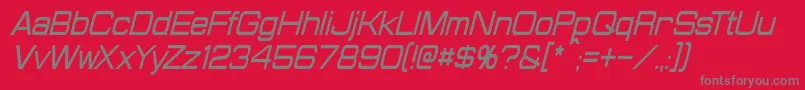 ProbertCondensedItalic Font – Gray Fonts on Red Background
