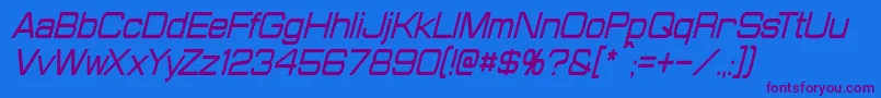 ProbertCondensedItalic Font – Purple Fonts on Blue Background