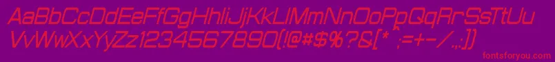 ProbertCondensedItalic Font – Red Fonts on Purple Background