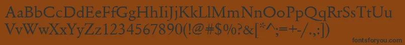 Urwgaramondtwid Font – Black Fonts on Brown Background