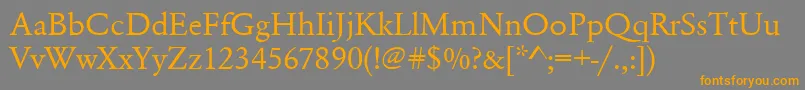 Urwgaramondtwid Font – Orange Fonts on Gray Background