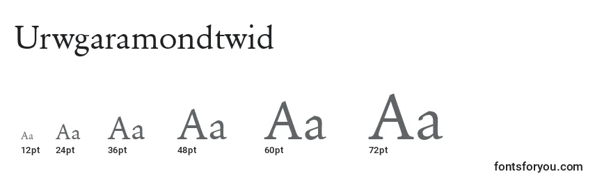 Размеры шрифта Urwgaramondtwid
