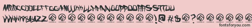 Fmcreepmode Font – Black Fonts on Pink Background