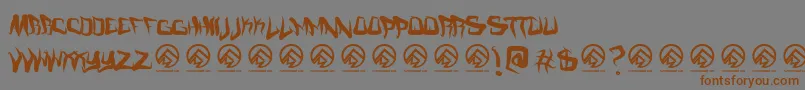 fuente Fmcreepmode – Fuentes Marrones Sobre Fondo Gris
