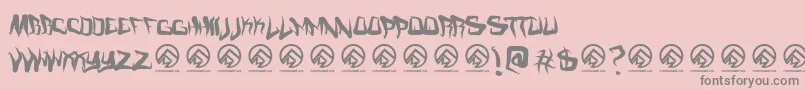 Fmcreepmode Font – Gray Fonts on Pink Background