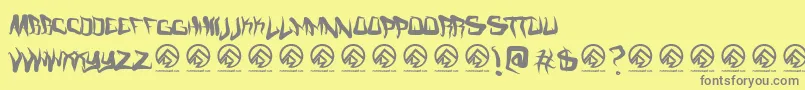 Police Fmcreepmode – polices grises sur fond jaune