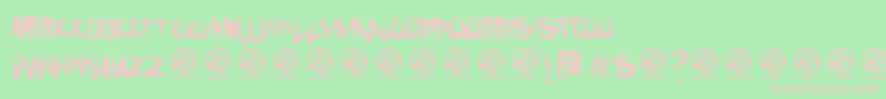 Fmcreepmode Font – Pink Fonts on Green Background