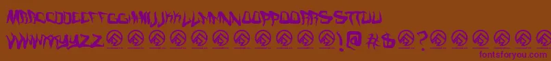 Шрифт Fmcreepmode – фиолетовые шрифты на коричневом фоне