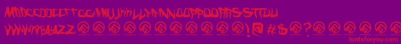 Fmcreepmode Font – Red Fonts on Purple Background