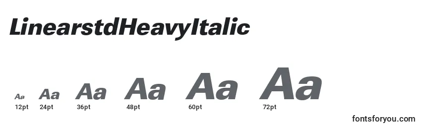 Размеры шрифта LinearstdHeavyItalic