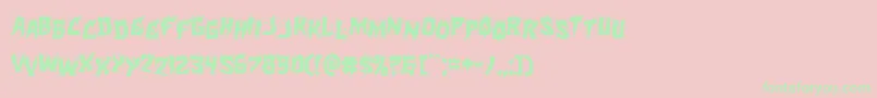 Hotkissstag Font – Green Fonts on Pink Background