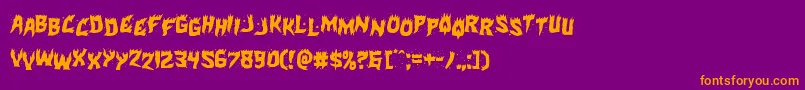 Hotkissstag Font – Orange Fonts on Purple Background