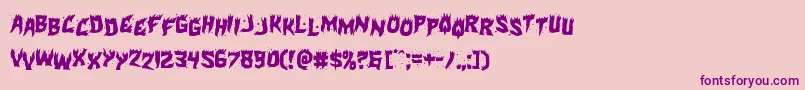 Hotkissstag Font – Purple Fonts on Pink Background