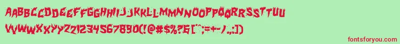 Hotkissstag Font – Red Fonts on Green Background