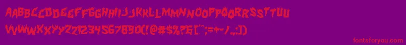 Hotkissstag Font – Red Fonts on Purple Background