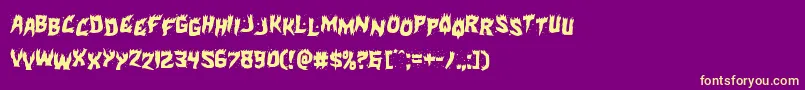 Hotkissstag Font – Yellow Fonts on Purple Background