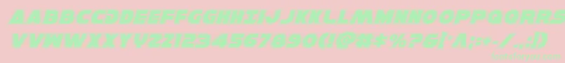 Hansolov3acadital Font – Green Fonts on Pink Background