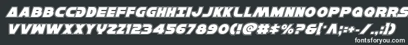 Шрифт Hansolov3acadital – белые шрифты на чёрном фоне