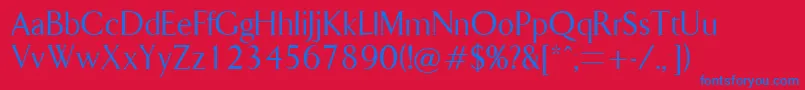 Lapidary Font – Blue Fonts on Red Background