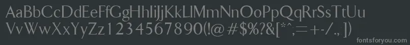 Lapidary Font – Gray Fonts on Black Background