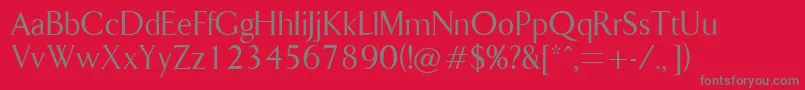 Lapidary Font – Gray Fonts on Red Background