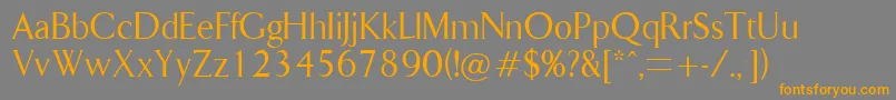 Lapidary Font – Orange Fonts on Gray Background