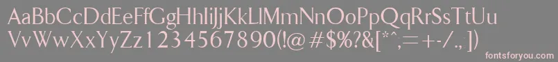 Lapidary-Schriftart – Rosa Schriften auf grauem Hintergrund