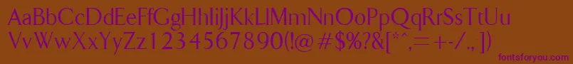 Lapidary Font – Purple Fonts on Brown Background