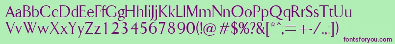 Lapidary Font – Purple Fonts on Green Background
