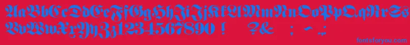 ProclamateHeavy Font – Blue Fonts on Red Background