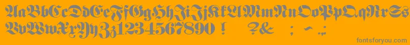 ProclamateHeavy-Schriftart – Graue Schriften auf orangefarbenem Hintergrund