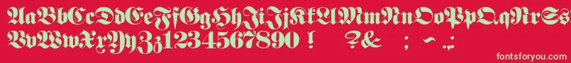 ProclamateHeavy Font – Green Fonts on Red Background