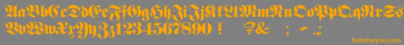 ProclamateHeavy Font – Orange Fonts on Gray Background