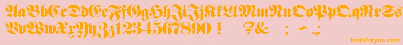 ProclamateHeavy Font – Orange Fonts on Pink Background