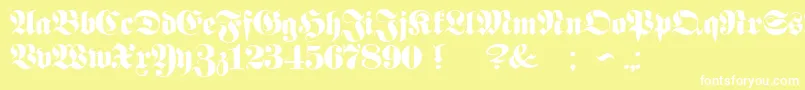 ProclamateHeavy Font – White Fonts on Yellow Background