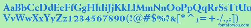 WeissExtraBoldBt Font – Blue Fonts on Green Background