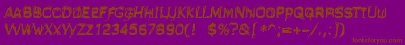Шрифт Linotypenotpainted – коричневые шрифты на фиолетовом фоне